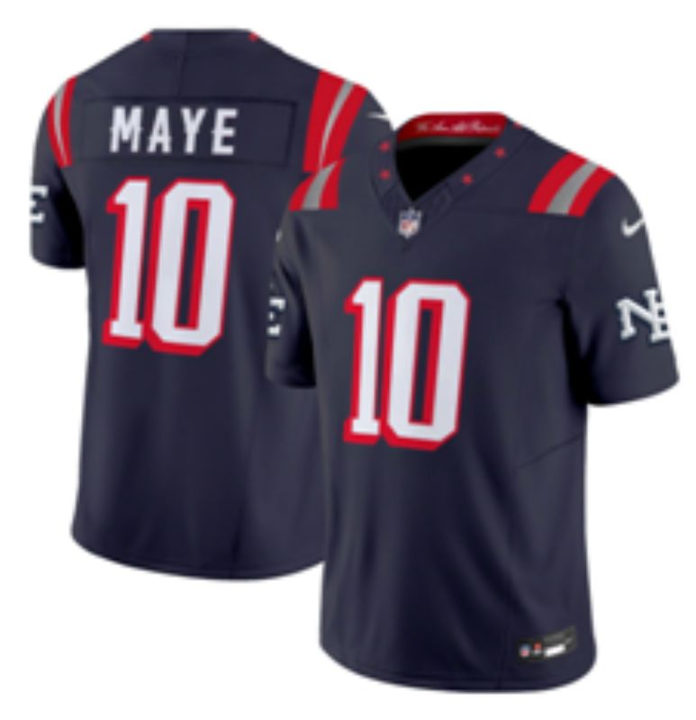 Men 2025 New England Patriots #10 Maye blue 3th generation  Nike Limited NFL Jersey style 01->los angeles rams->NFL Jersey